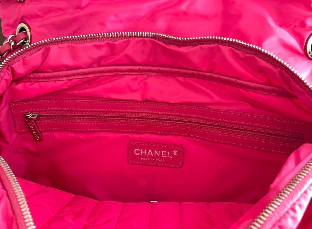 ☆美品☆レア　CHANEL シャネル ナイロン　チェーンバッグ　ピンク　ポーチ付