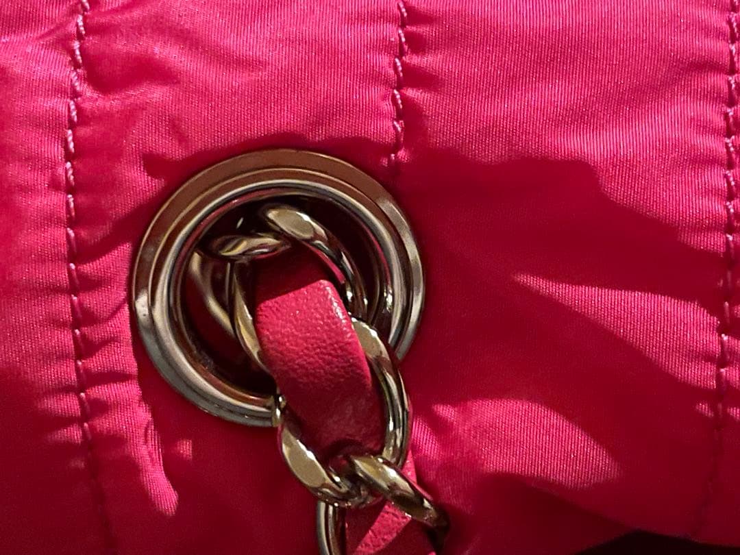 ☆美品☆レア　CHANEL シャネル ナイロン　チェーンバッグ　ピンク　ポーチ付