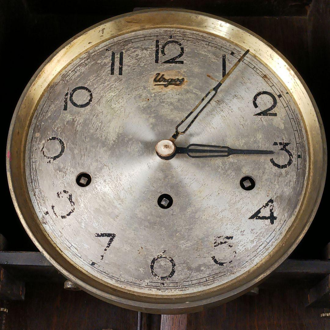 アンティーク 柱時計 壁掛け時計 振り子 ゼンマイ式