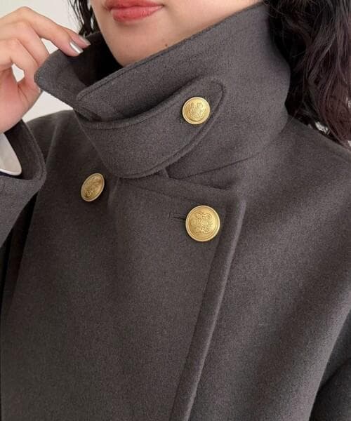 タグ付き 2025AW　fredy emue ウール混ミドル丈Pコート