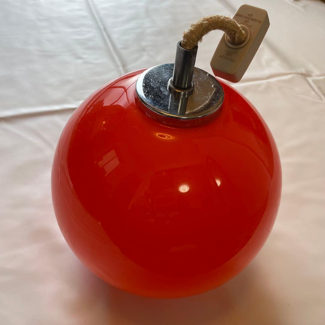 National 昭和レトロ ビンテージ オレンジ ペンダントライト　電笠