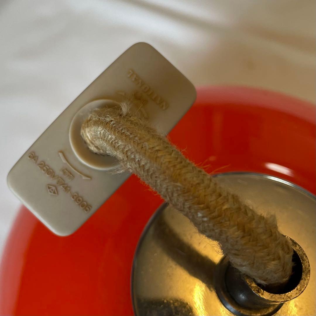 National 昭和レトロ ビンテージ オレンジ ペンダントライト　電笠