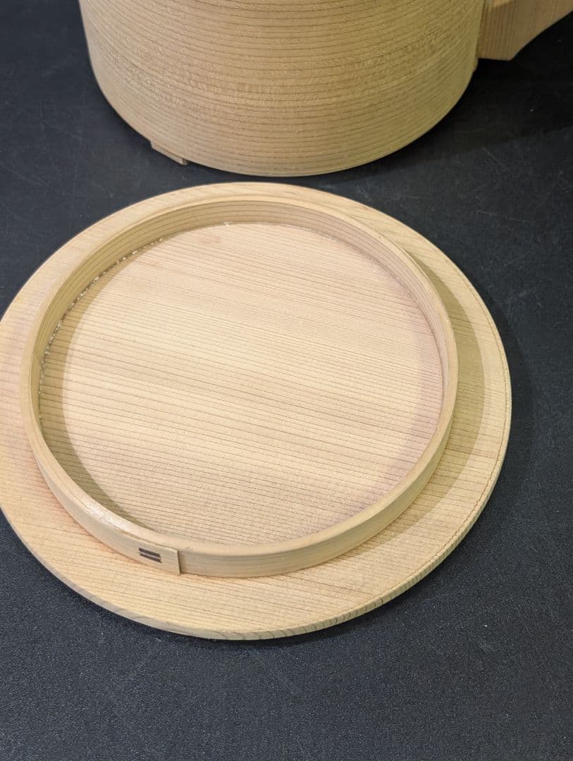 あい 未使用 茶道具 曲水次 水注 曲片口水次 木工芸 紙箱 曲げわっぱ