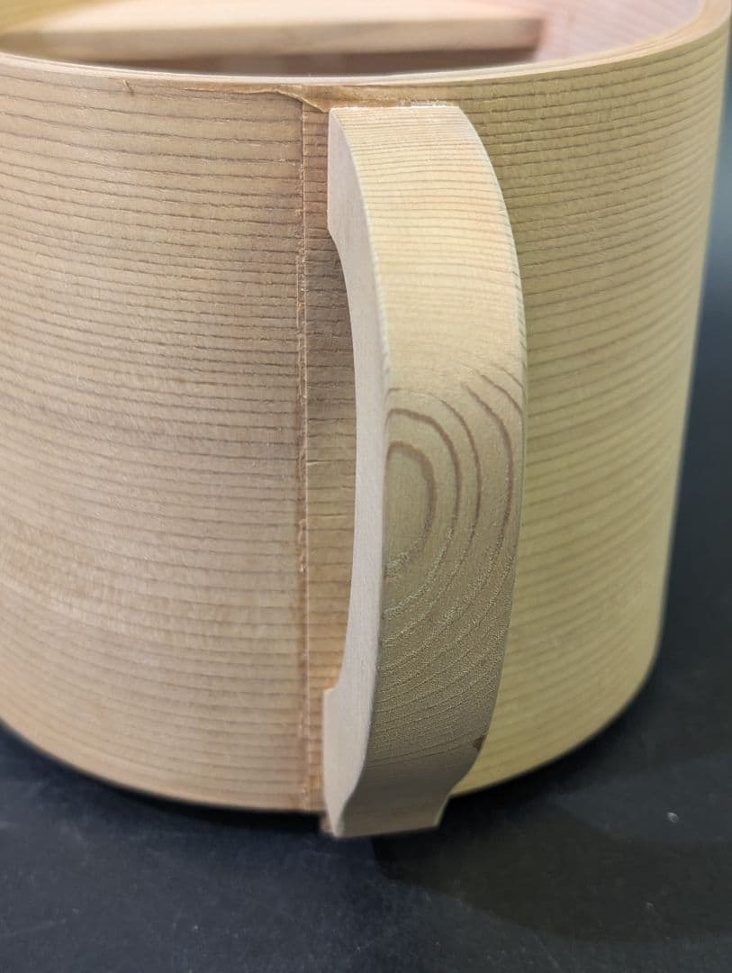 あい 未使用 茶道具 曲水次 水注 曲片口水次 木工芸 紙箱 曲げわっぱ