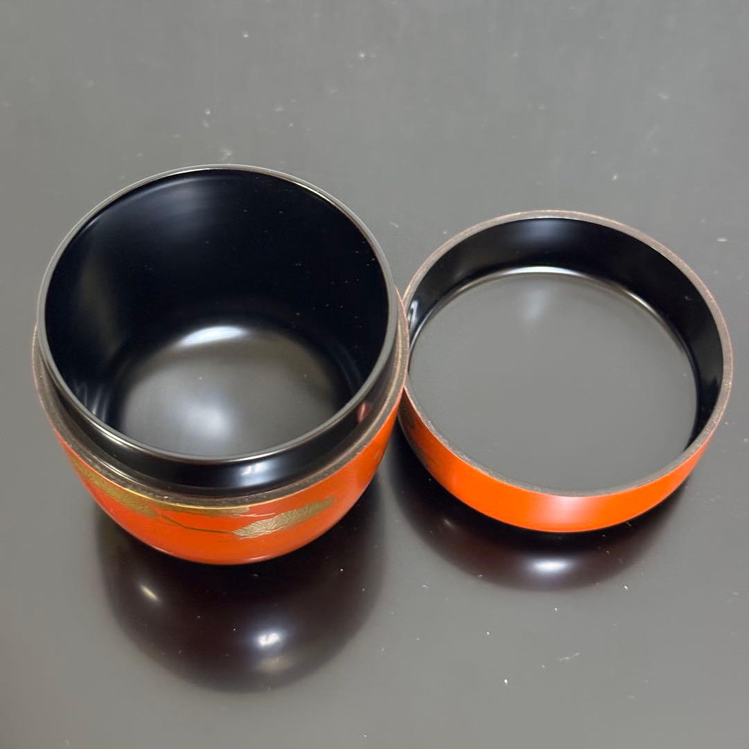 茶道具　《中棗》老松蒔絵　中村宗悦