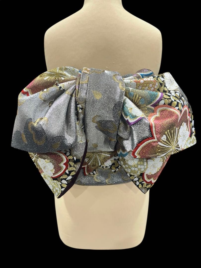 正絹　作り帯　二部式　振袖用