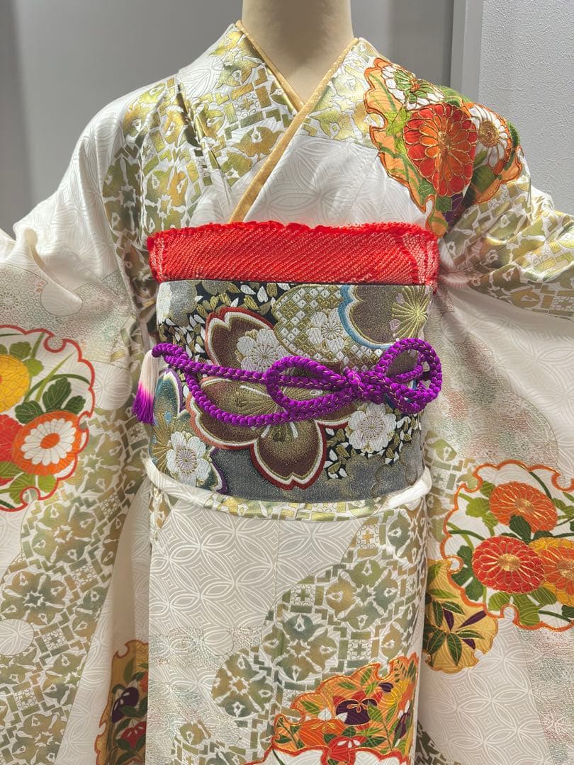 正絹　作り帯　二部式　振袖用