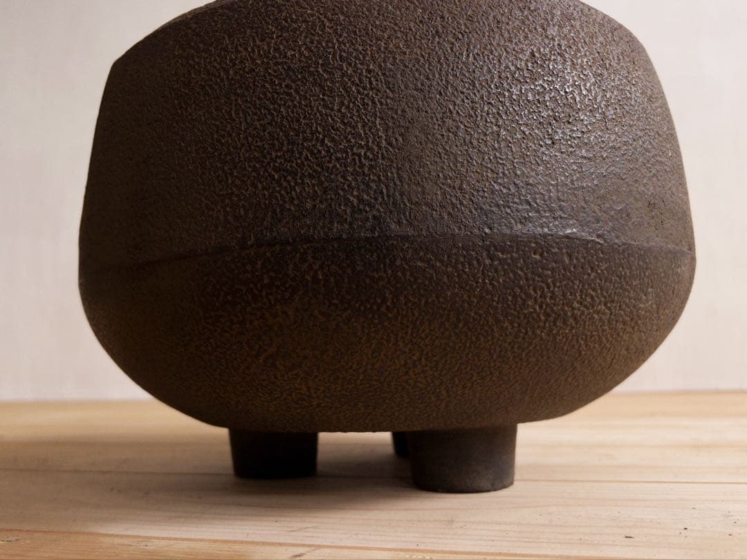 鉄製　風炉　茶道　茶道具　古道具　古家具　ビンテージ　アンティーク　レトロ