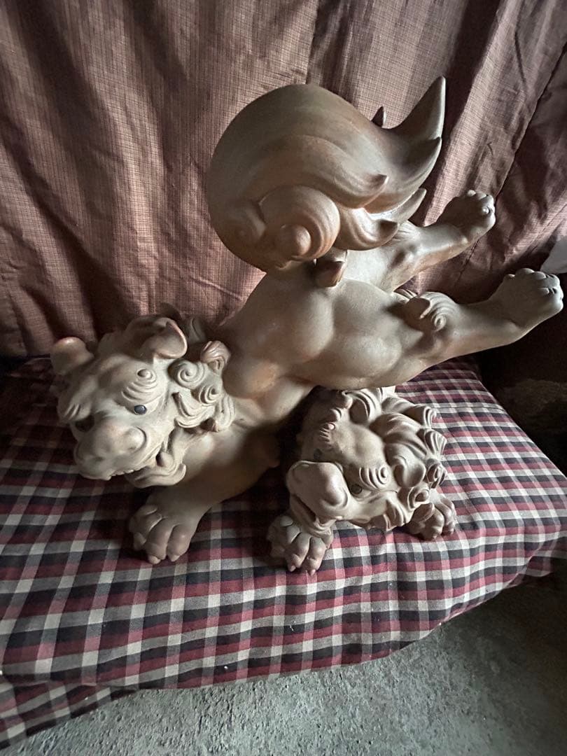 絡み獅子　から獅子　備前焼　信楽焼　店じまいSALE中