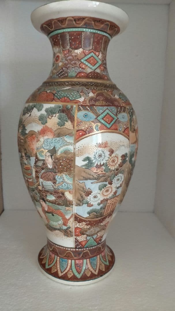 薩摩焼　保土田造　明治時代　花瓶　一対　pair