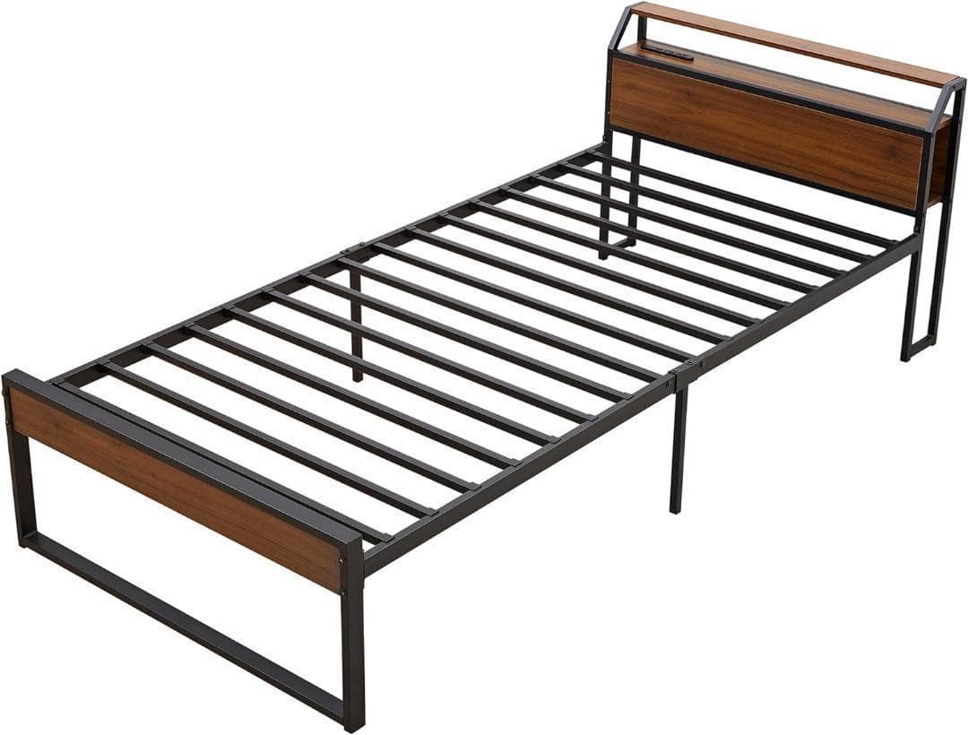 【R1355-130-35】ベッドフレーム シングル 2口コンセント USB充電