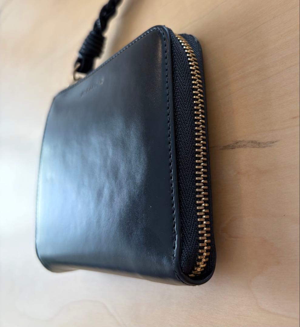 い*︎様 【早い者勝ち】JIL SANDER ブラックレザータングル財布
