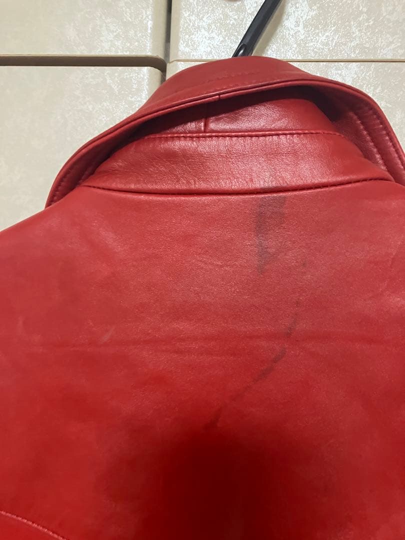 ロンジャン ライダース Liugoo Leathers ホースハイド 馬革レッド