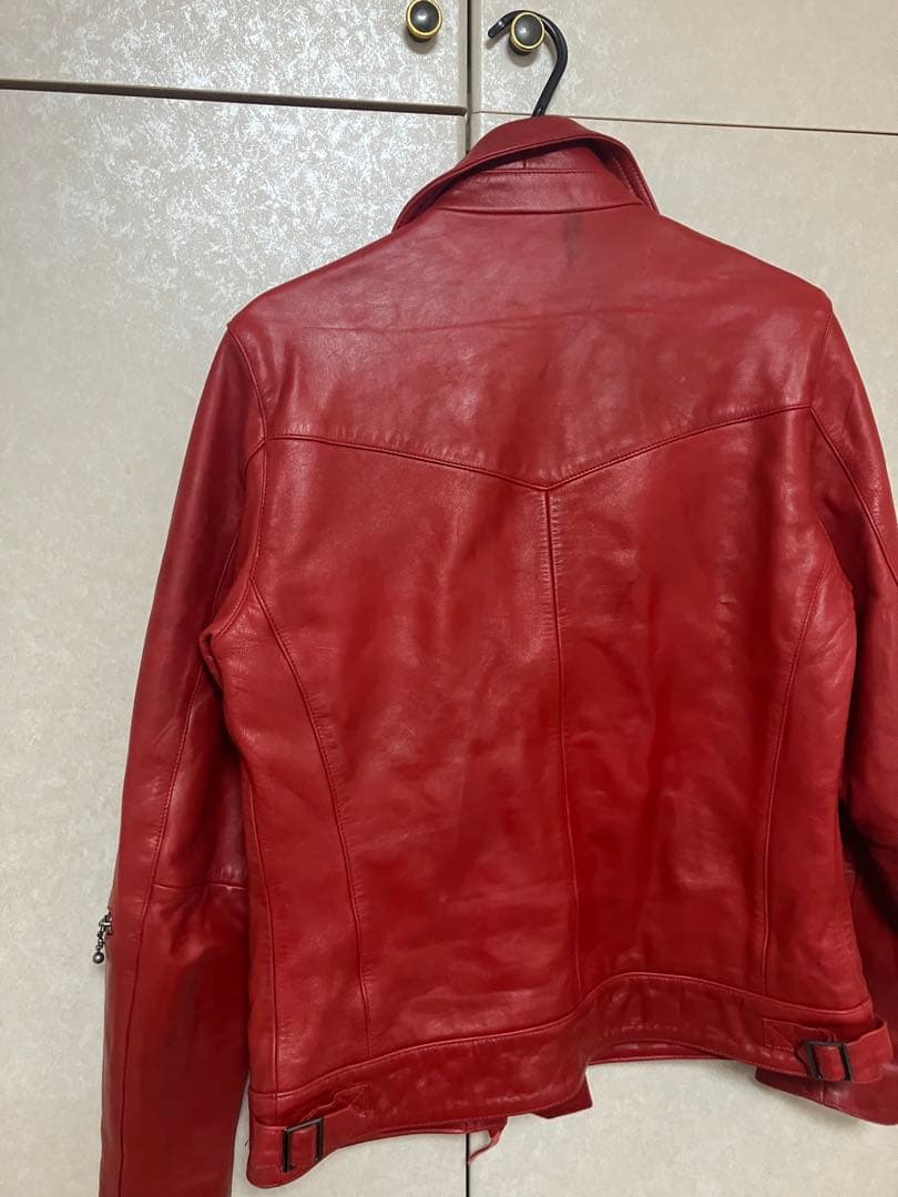 ロンジャン ライダース Liugoo Leathers ホースハイド 馬革レッド