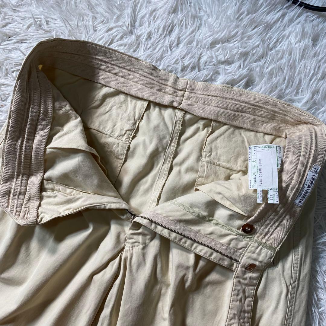 美品】ジョルジオアルマーニ　チノパン　80s〜90s　ヴィンテージ　ワイド　50