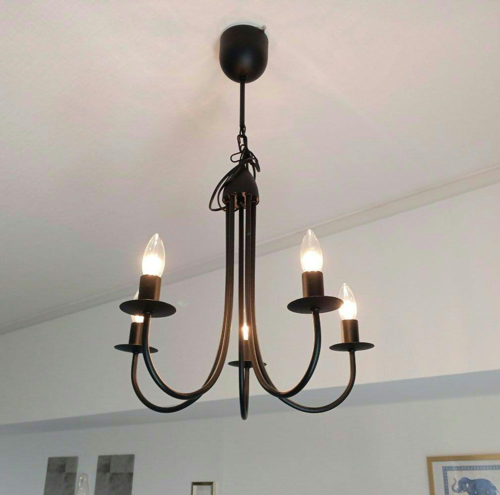 シャンデリア 5灯 カーブアーム