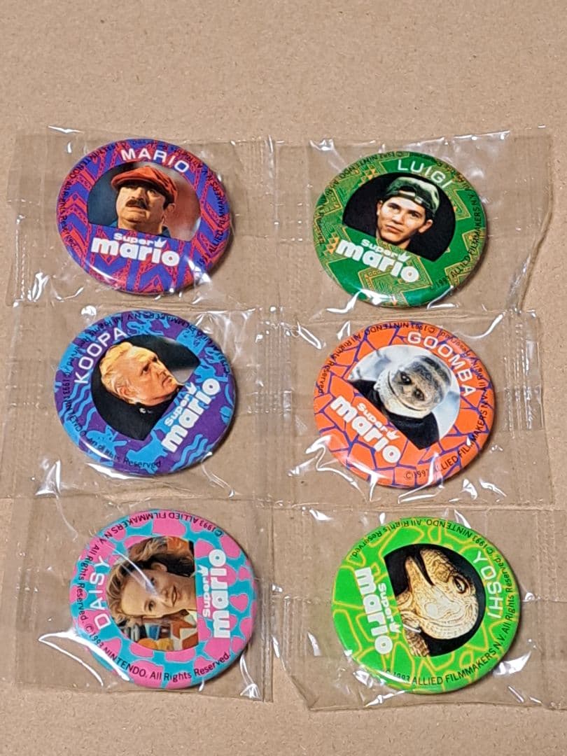 映画　スーパーマリオ　魔界帝国の女神　缶バッジ全6種セット　非売品　超レア