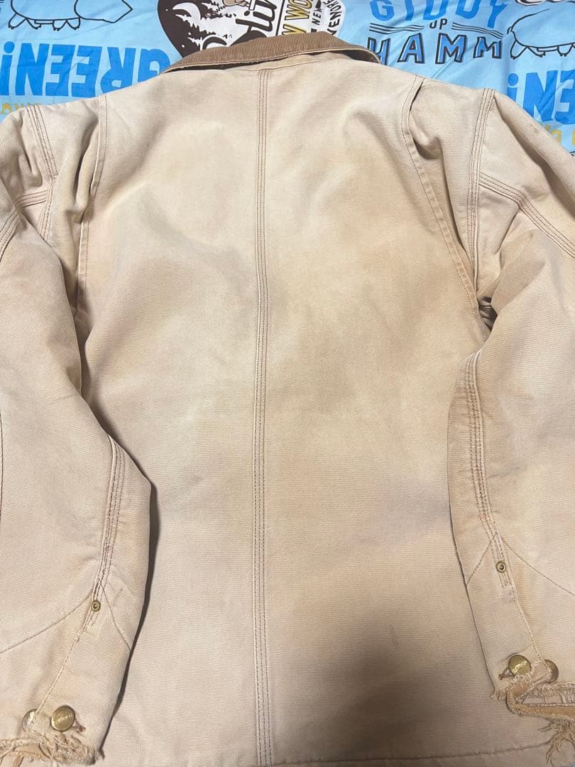 3日限定セール希少モデルCarhartt ベージュ ミシガンチョアコート ジップ