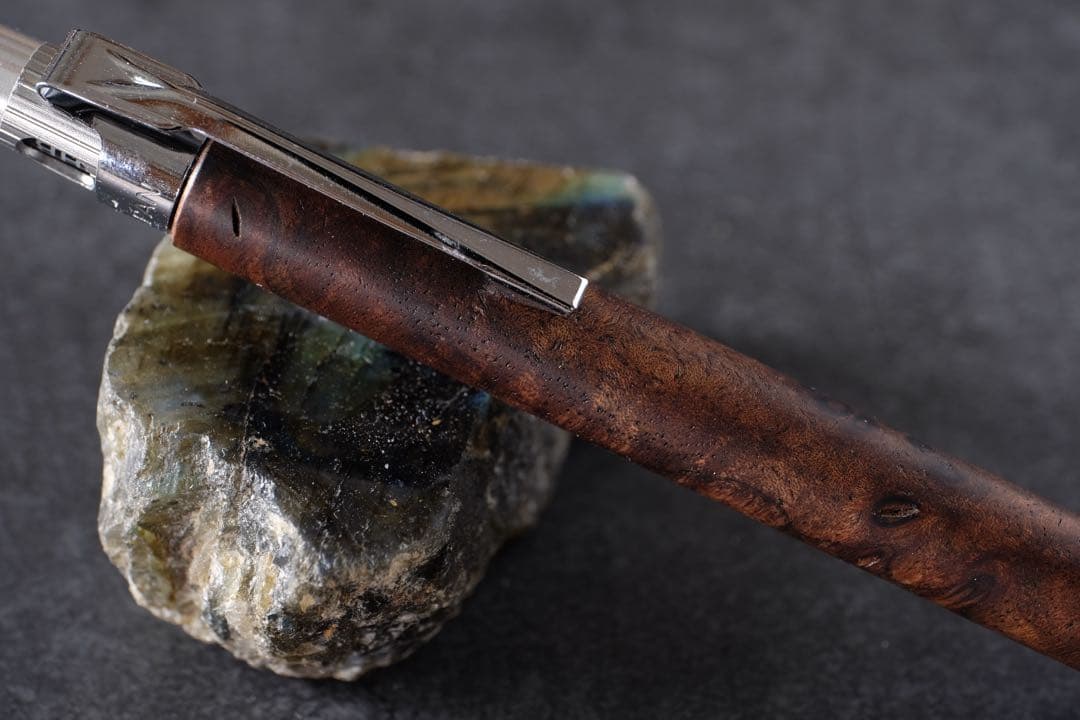 PG5木軸カスタム0180　高村杢工房 製図用シャーペン　クラロウォルナット瘤