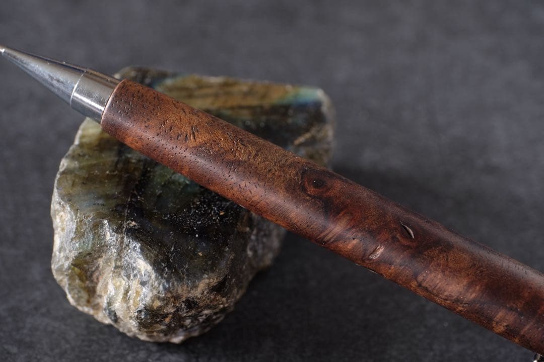 PG5木軸カスタム0180　高村杢工房 製図用シャーペン　クラロウォルナット瘤