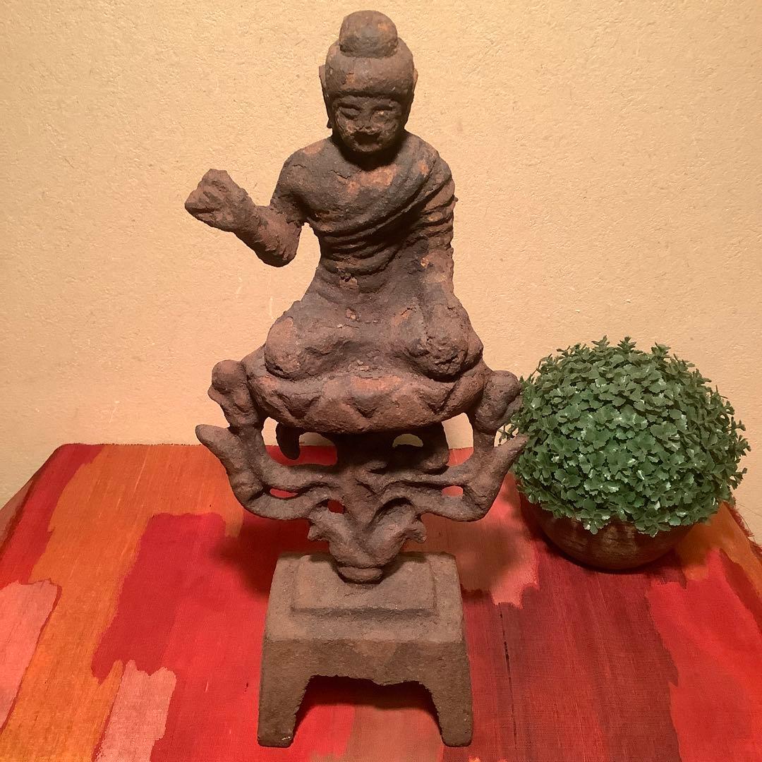 朝鮮・高麗仏「釋迦摩尼像古鉄仏」朝鮮三国・高句麗・百済・新羅・古鉄発掘仏