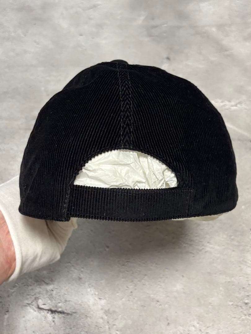 プラダ PRADA　トライアングル ロゴ プレート　コーデュロイ　キャップ