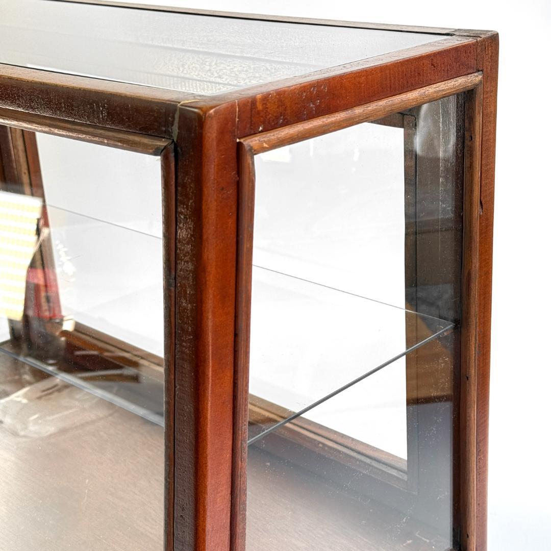 ビンテージ　昭和期の古いショーケース　ガラスケース　一点物　幅60cm