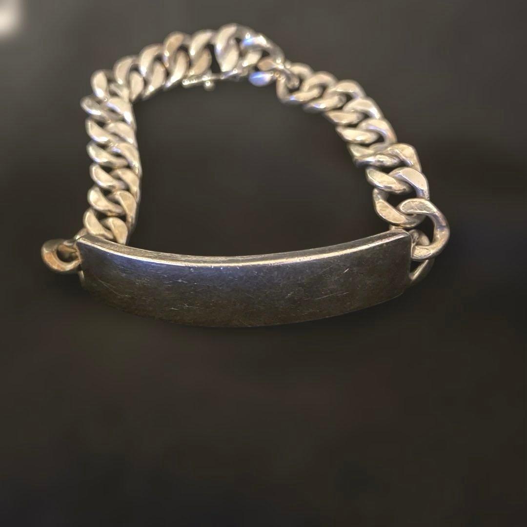ヴィンテージ IDブレスレット925スターリングシルバーjantiques