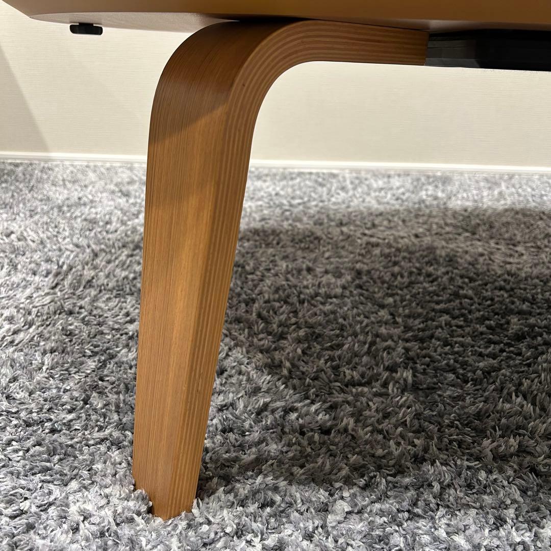 無印良品　テーブル　楕円形こたつ本体　タモ材曲木脚