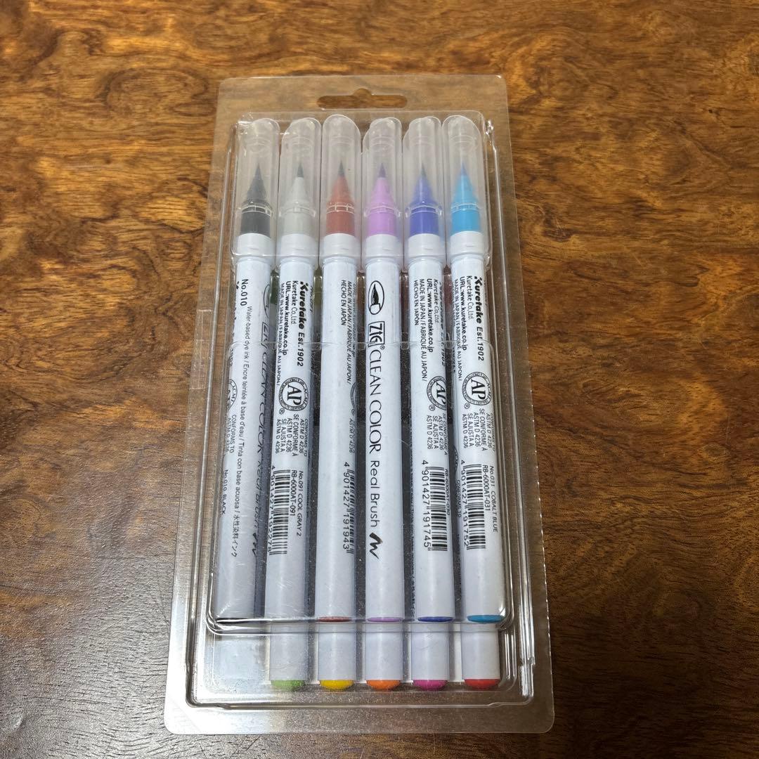 呉竹　カラー筆ペン　3セット【made in Japan】