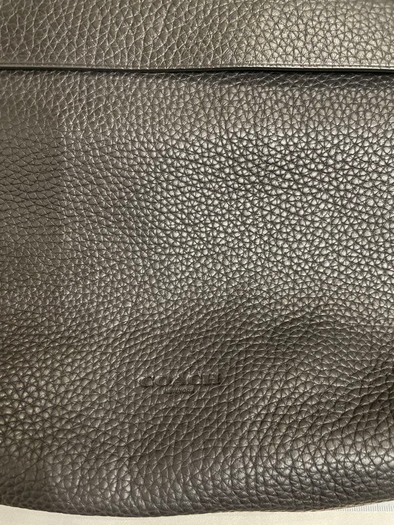 COACH ブラック レザー クラッチバッグ