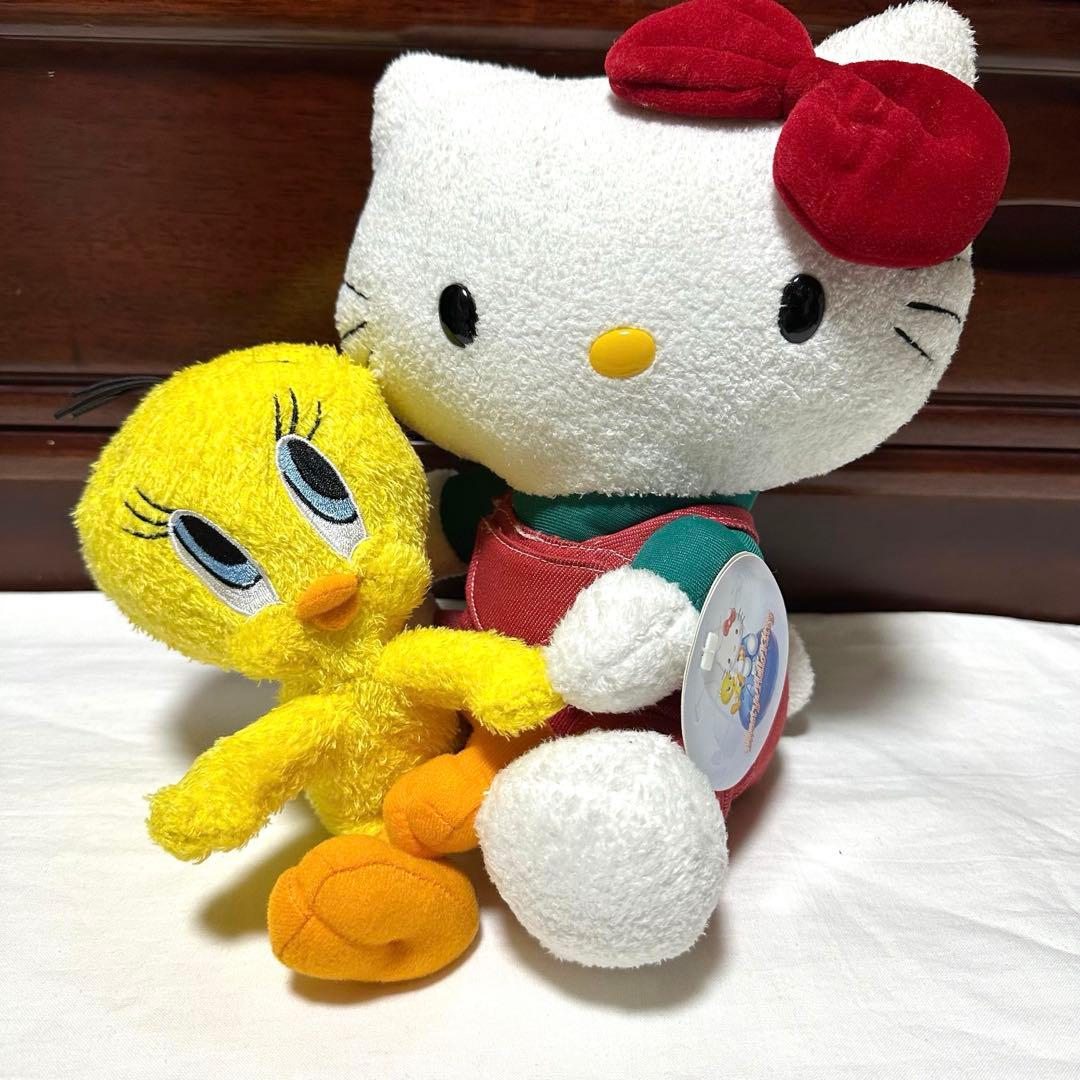 希少品　サンリオ　ハローキティ　トゥイーティー　コラボ　ぬいぐるみ　2004年製