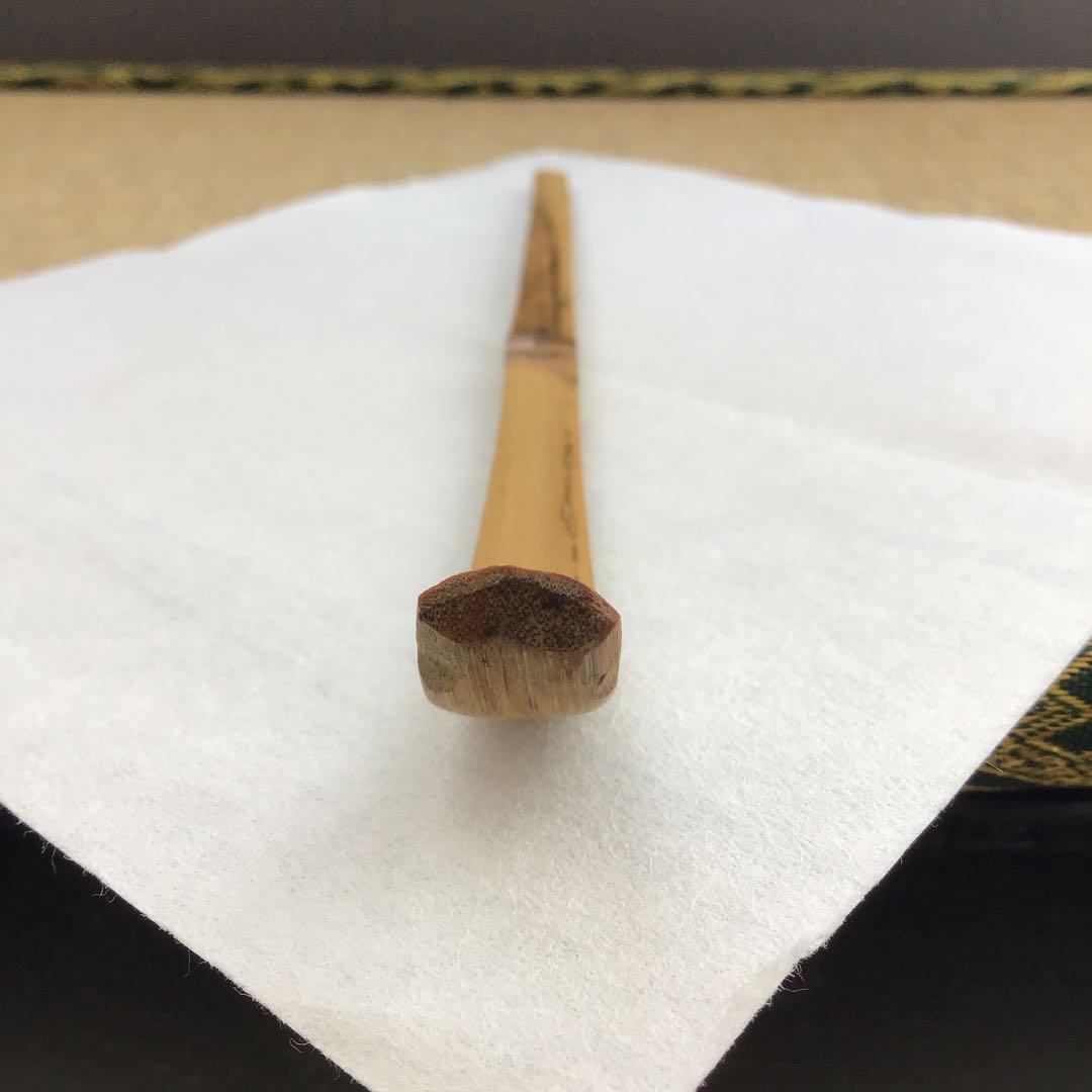 茶道具　茶杓　銘:蟬時雨　十一代松尾宗倫作　葆光斎書付　共筒　共箱　S56CS