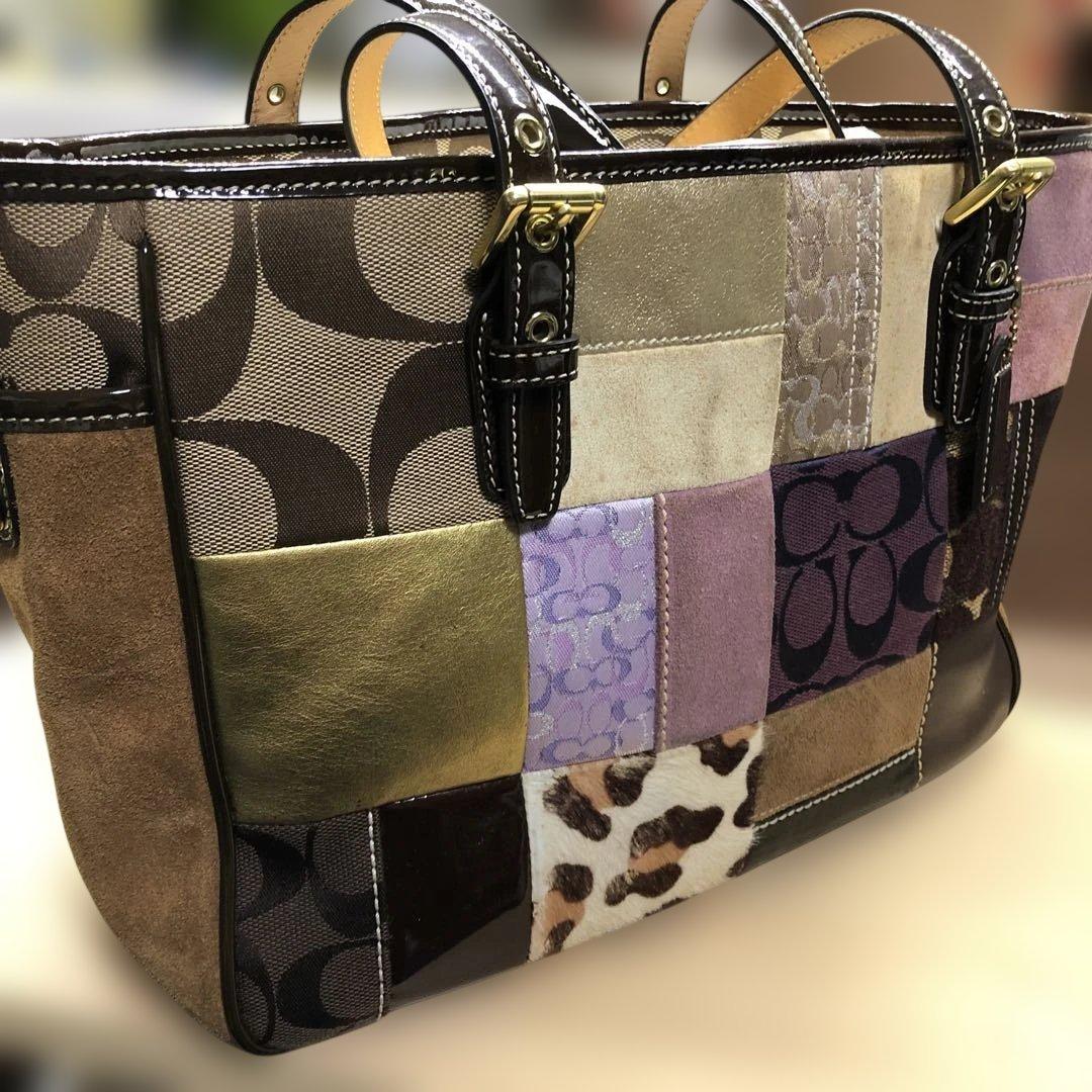 Coach パッチワークトートバッグ