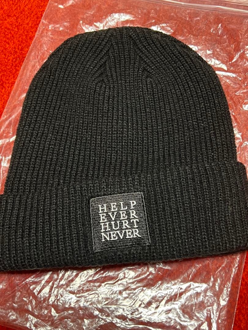 藤井風　HELP EVER HURT NEVER ビーニー　黒　ニット帽