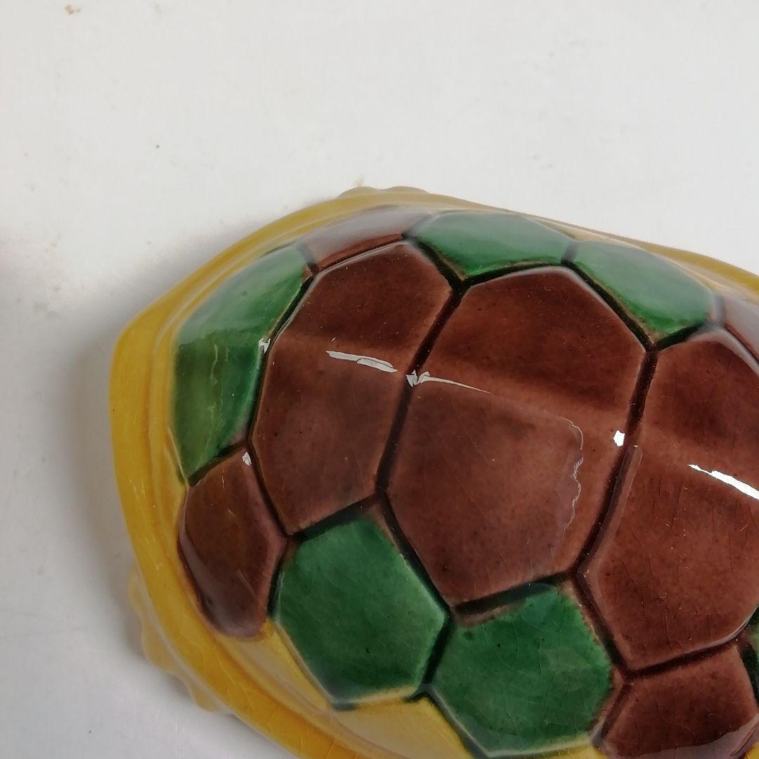 Ｗ１３０　香合　『三彩　亀　香合』『横石喜助 造』　共箱　茶道具