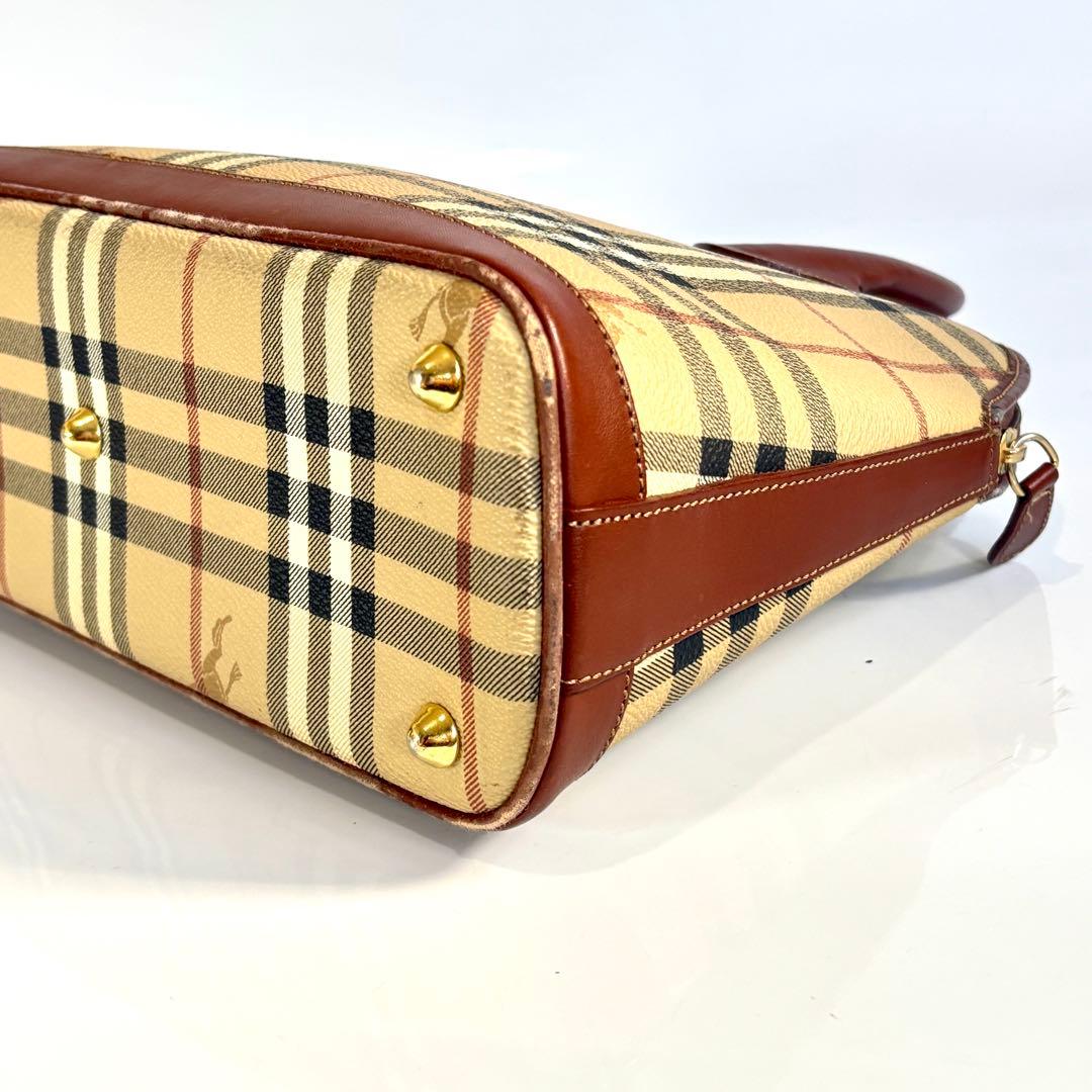 バーバリーズ ノバチェック 2WAY ハンドバッグ ショルダー PVC レザー