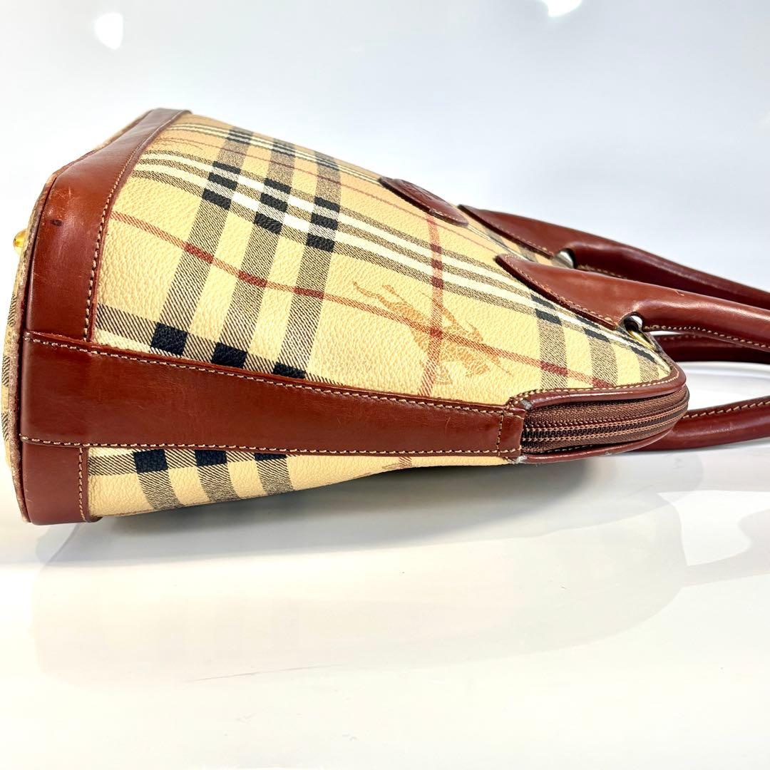 バーバリーズ ノバチェック 2WAY ハンドバッグ ショルダー PVC レザー