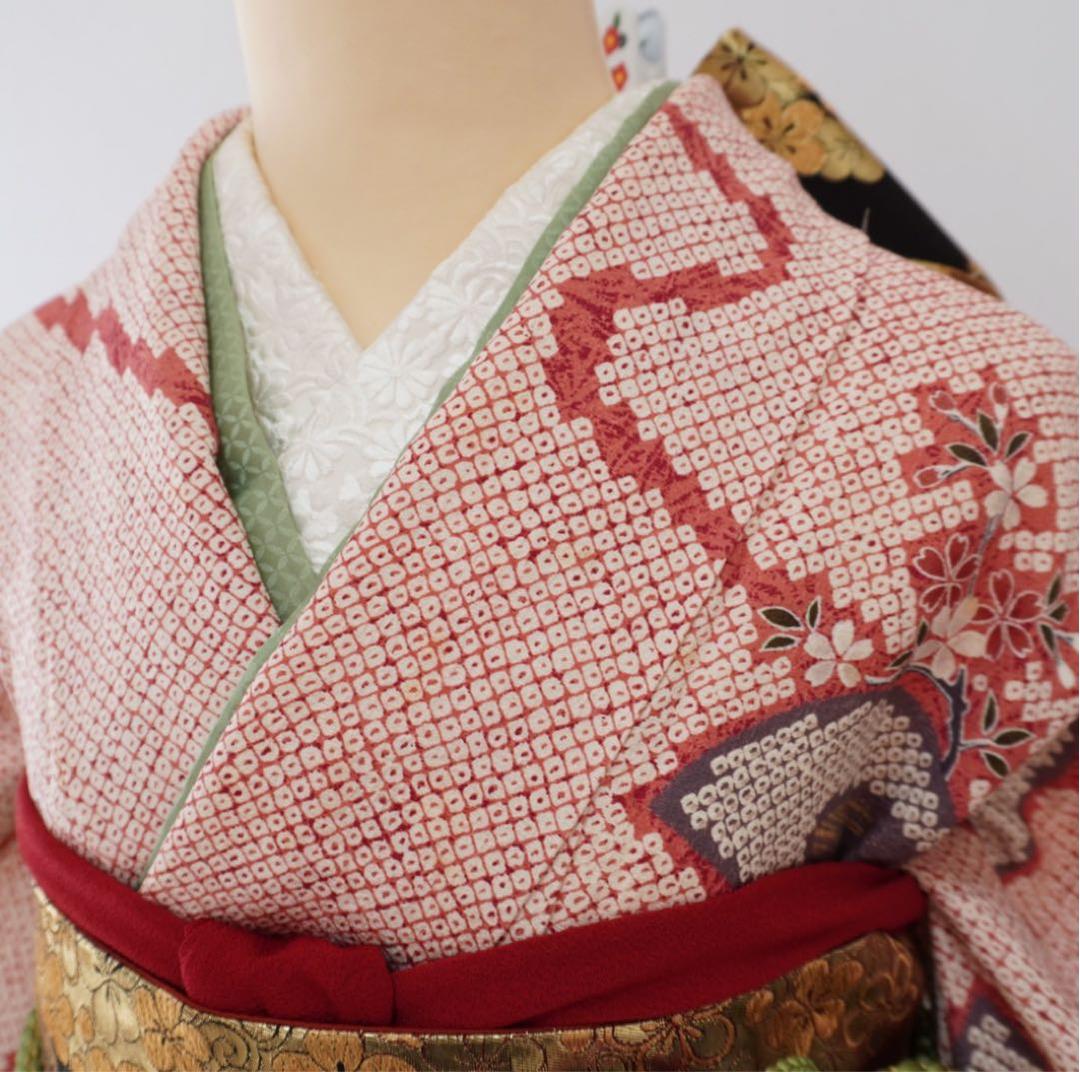 振袖　379F フルセット 5点セット　正絹 すべて正絹