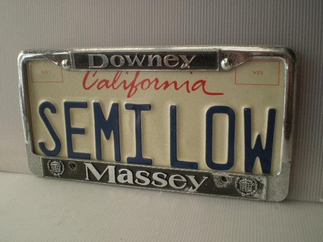 SEMI LOW'カルフォルニアライセンスプレートOld Used'