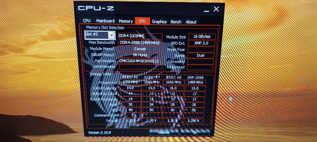 DDR4 メモリ Corsair 32GB 16GB×2 コルセア