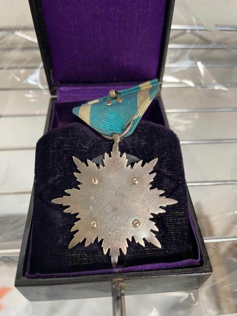 明治期 功五級金鵄章 旧日本軍 勲章 略綬 共箱付き 美品