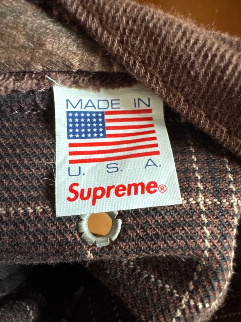 Supreme プレイドキャンプキャップ USA製