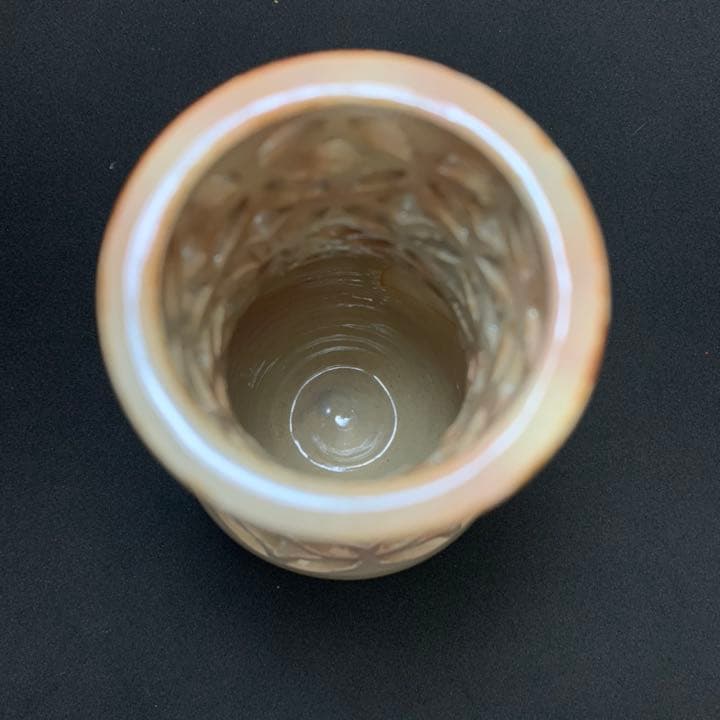 萩焼深川本窯　12代　田原陶兵衛　七宝透し杓立　　杓立