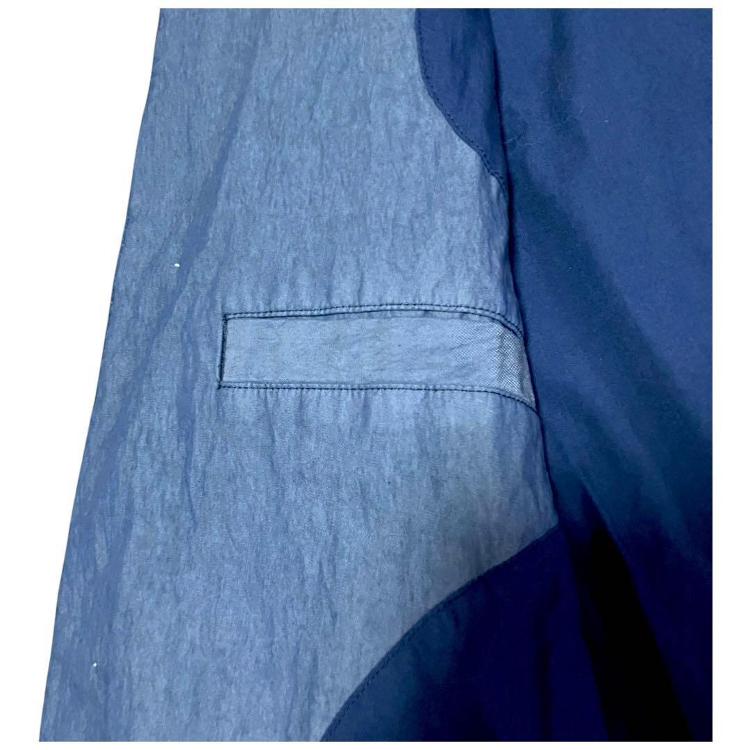 【美品】オールドマンズテーラー　ステンカラーコート　青　ブルー　コットン　比翼