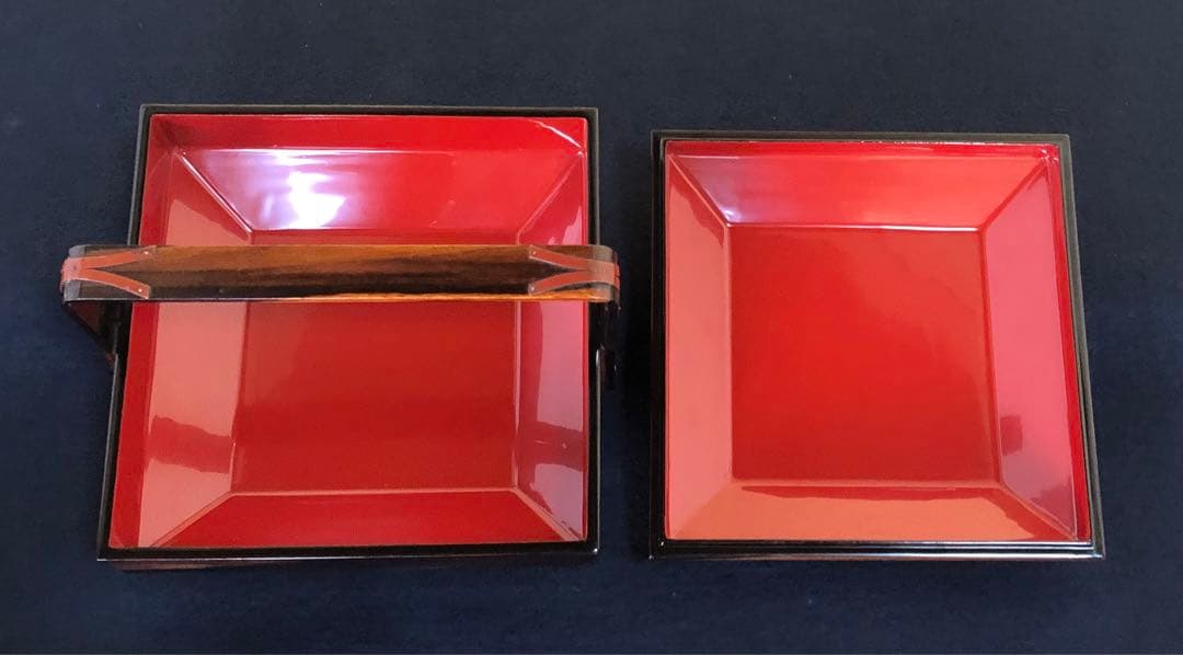 割引❗️《R》黒柿内朱 手付 四方菓子器 食籠 喰篭 飾り金具 250820G1