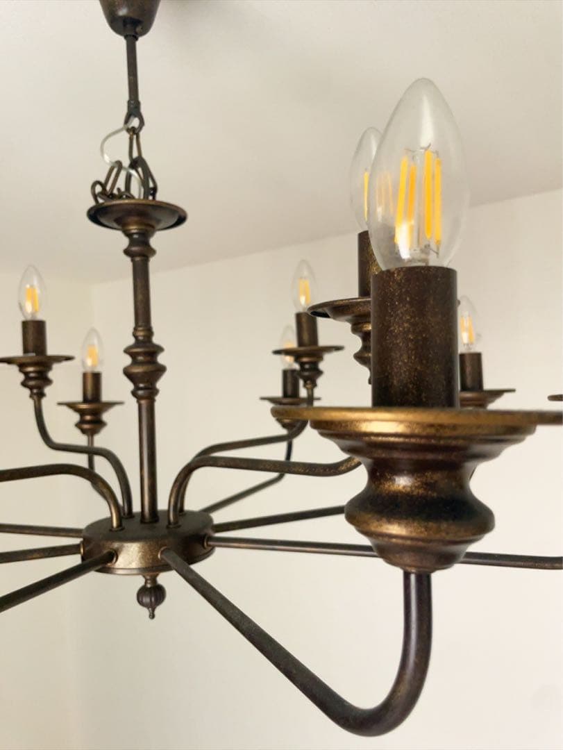 【週末限定お値下げ‼️】シャンデリア　シンプル　アンティーク　英国