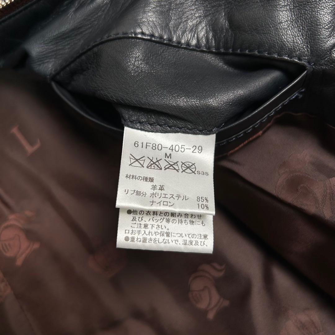 LOVELESS 総柄　レザージャケット　シングル　ライダース　ブラック