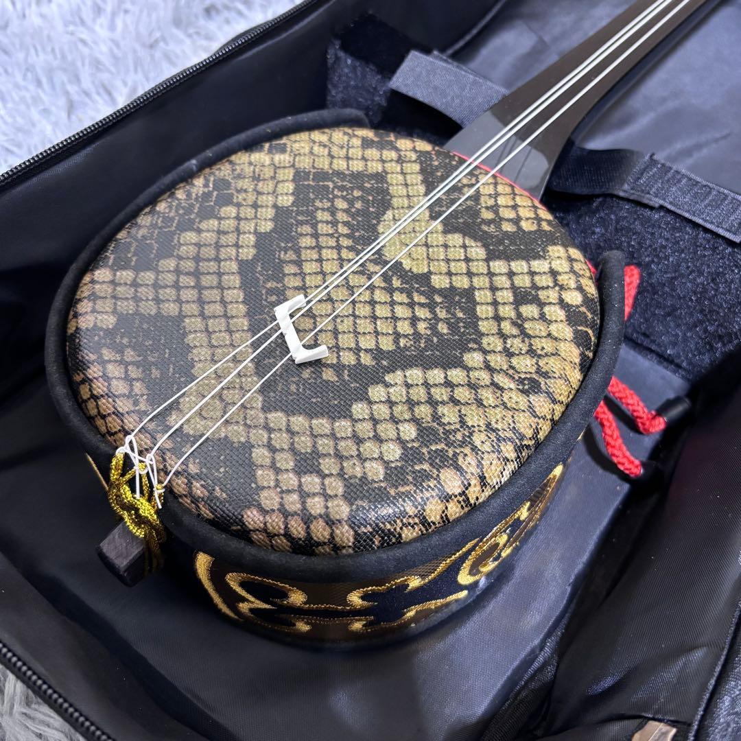 ✨️美品✨️沖縄三線　工四合　初心者　入門者　ソフトケース　合皮