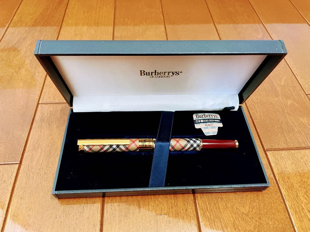 PE736□Burberrys バーバリー 万年筆 ペン先14K-585 M